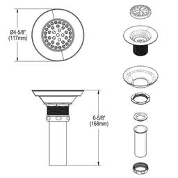 3-1/2 in, Drain Type 304/304L Polished Stainless Steel Steel Body Strainer and Tailpiece - ecoxhkr1vsf2snhf4fpf@2x.jpg