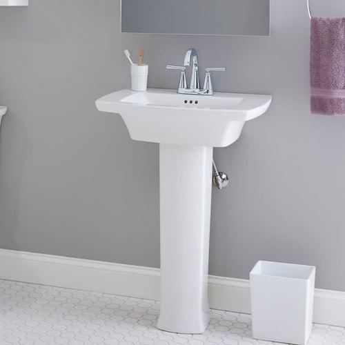 Edgemere 25" Fireclay Pedestal Bathroom Sink with 3 Faucet Holes at 4" Centers and Overflow - Less Pedestal - ed5xmdzg2gkpprjj9vqb_x500.jpg