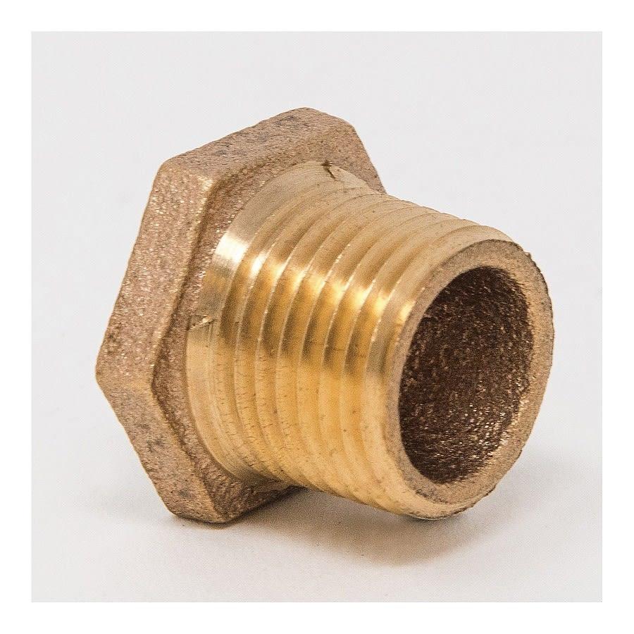 Hex Head Bushing, 3/8 x 1/8 in, MNPT x FNPT, Lead Free Brass, Rough Brass - edd8sicq0ijcibreqmxw@2x.jpg
