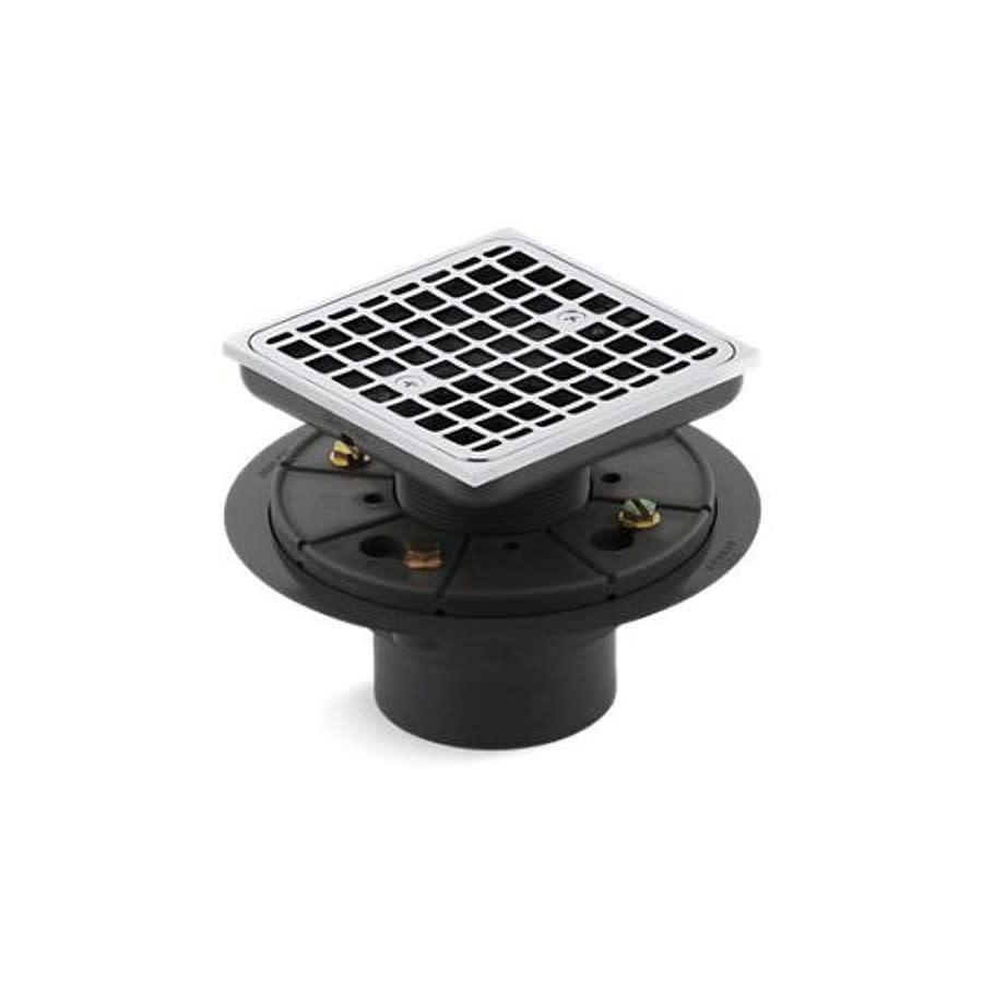 Square Shower Drain, ClearFlo™ Solid Brass Grid, PVC/Brass Drain, Polished Chrome - eg62ptjl5dayg2c3drp3@2x.jpg
