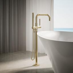Purist Floor Mounted Tub Filler with Built-In Diverter - Includes Hand Shower - eicat7ha94facyy2h794@2x.jpg