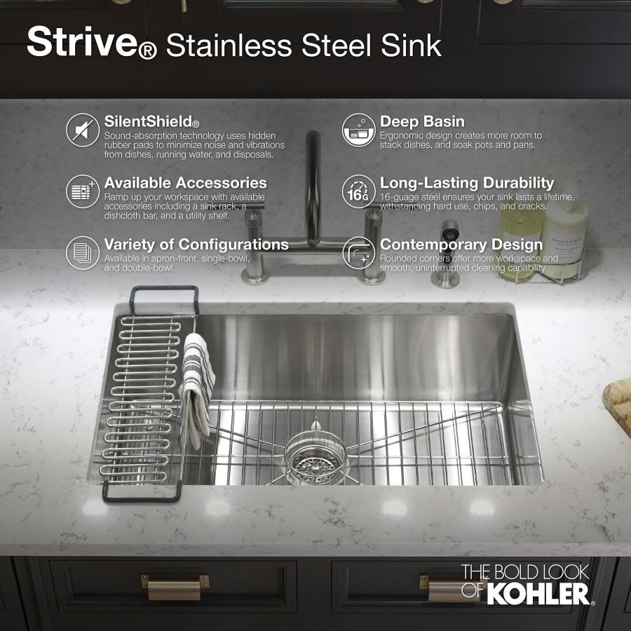Strive 35" Single Basin Undermount 16-Gauge Stainless Steel Kitchen Sink with SilentShield with Accessories Included - eimbd0lr7nnlnpudijd9@2x.jpg