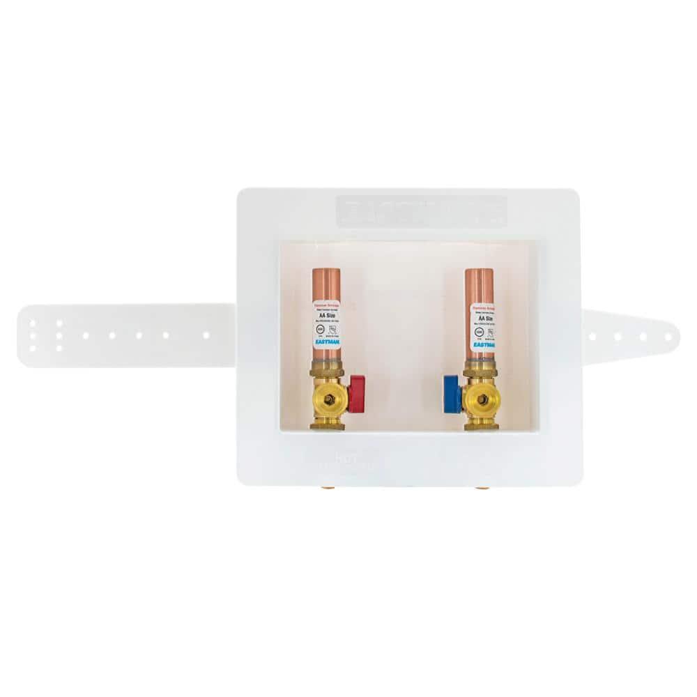 1/2 in. Crimp PEX Plastic Center Drain Washing Machine Outlet Box with Hammer Arrestors - ejr3lqr8x2n5zjyupivl@2x.jpg