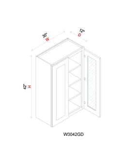 Wall Cabinet - 30"W x 42"H x 12"D Glass Door Only - ekskrkbdh8rrznxlojuu@2x.jpg