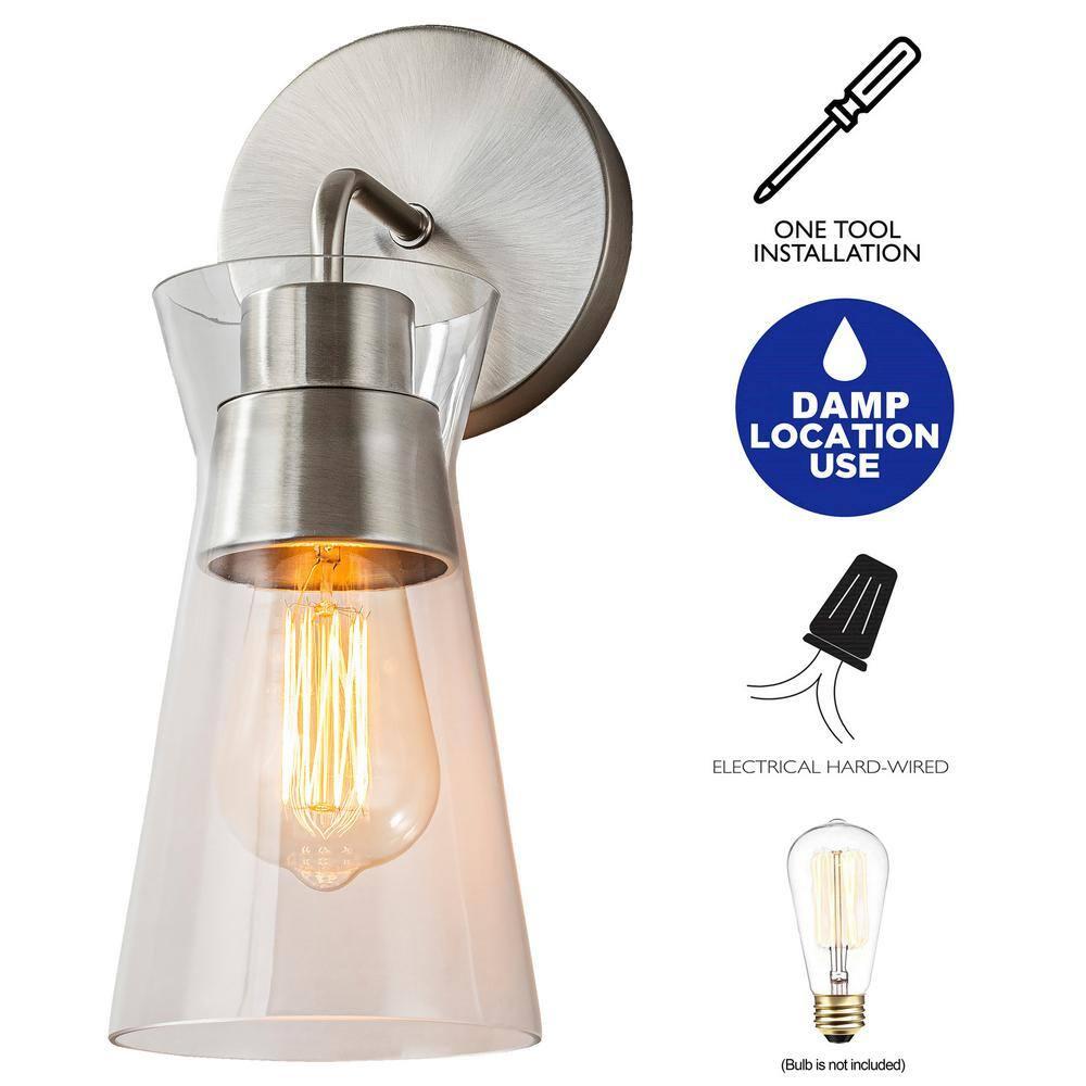 1-Light Brushed Nickel Wall Sconce with Clear Glass - enjblkprhkty9zjd3vhy@2x.jpg