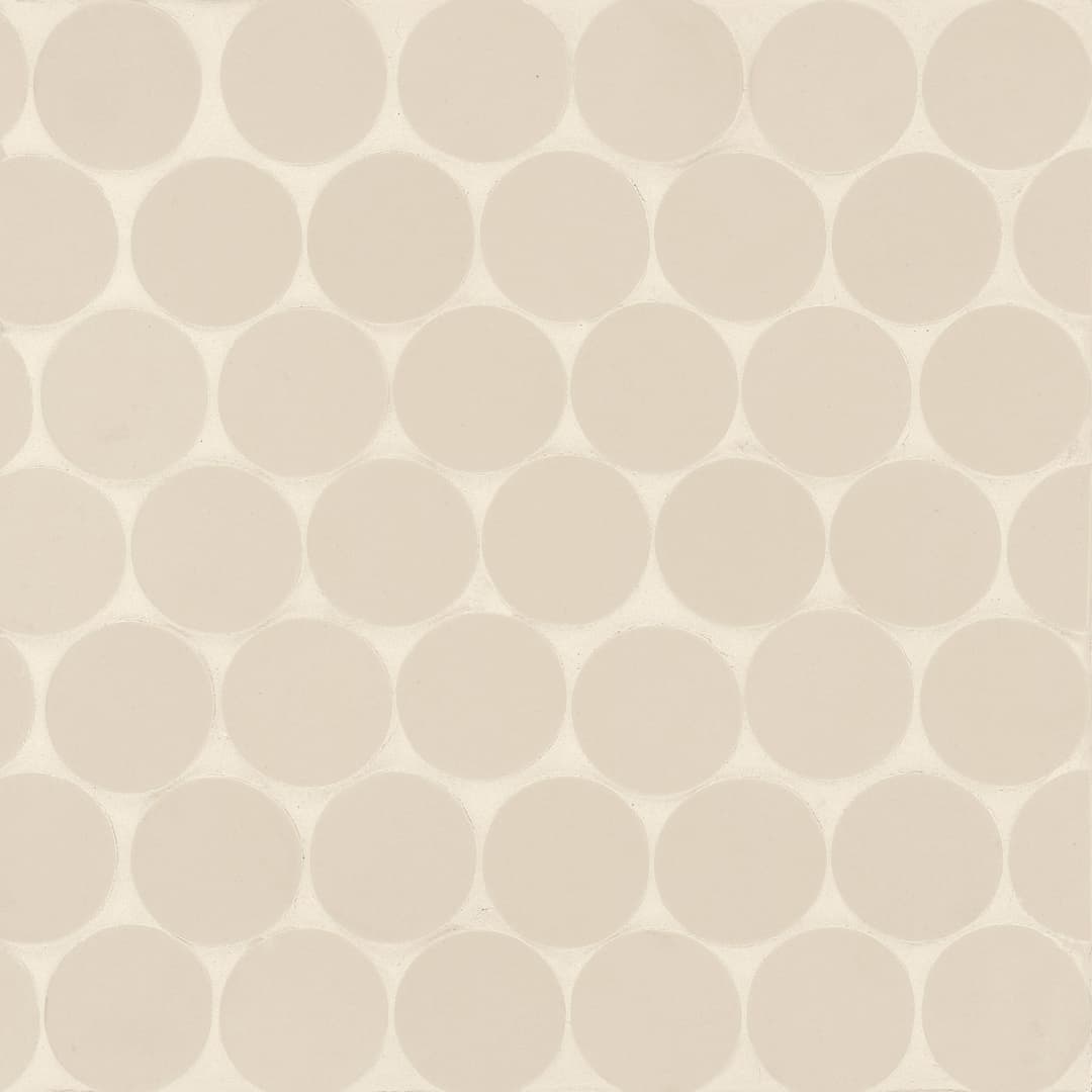Makoto 2" Round Matte Porcelain Mosaic Tile in Tatami Beige - eo3suhfzcrcdcoydhry9@2x.jpg