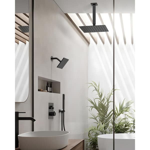 GRANDJOY Multiple Press 7-Spray Ceiling Mount Anti Scald 12 in. Fixed and Handheld Shower Head in Matte Black Valve Included SRSFS1007-BK12 - eopob5nrayzggqgkvgkg@2x.jpg