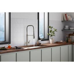 Purist 1.5 GPM Single Hole Pre-Rinse Kitchen Faucet with Sweep Spray, DockNetik, and MasterClean Technologies - equhqpkctkcsnevrhl45_x500.jpg