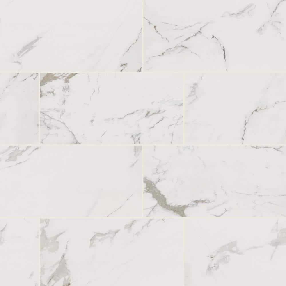 Carrara 12 in. x 24 in. Polished Porcelain Stone Look Floor and Wall Tile (16 sq. ft./Case) - esah1pkxw16lu56gliss@2x.jpg