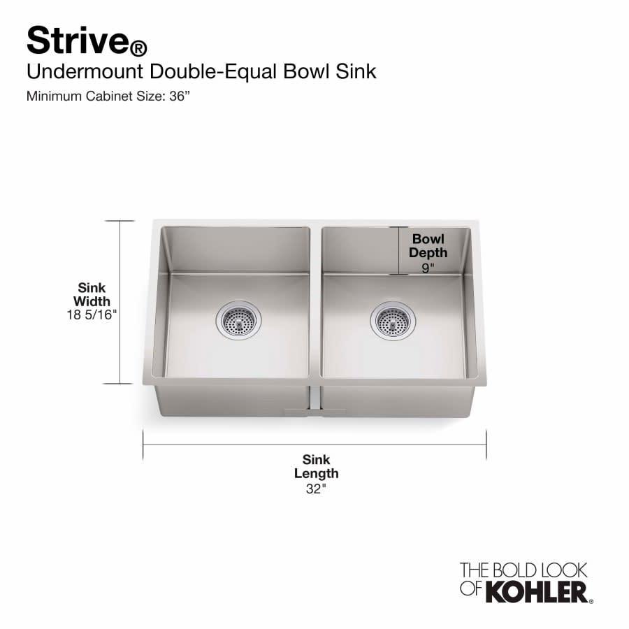 Strive 32" Double Basin Undermount 16-Gauge Stainless Steel Kitchen Sink with SilentShield - esldforfyj7fm21iash0@2x.jpg