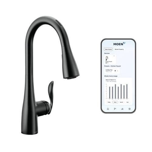 Arbor Smart Faucet 1.5 GPM Single Hole Pull Down Kitchen Faucet with Voice Control - etplbssdgvst27guhylg_x500.jpg