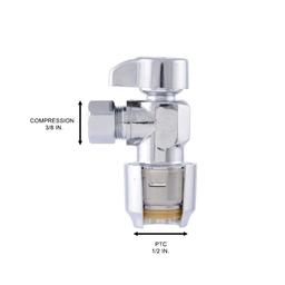 Max 1/2 in. Push-to-Connect x 3/8 in. O.D. Compression Chrome-Plated Brass Quarter-Turn Angle Stop Valve - ev10stmz4uvctrlayeeg@2x.jpg