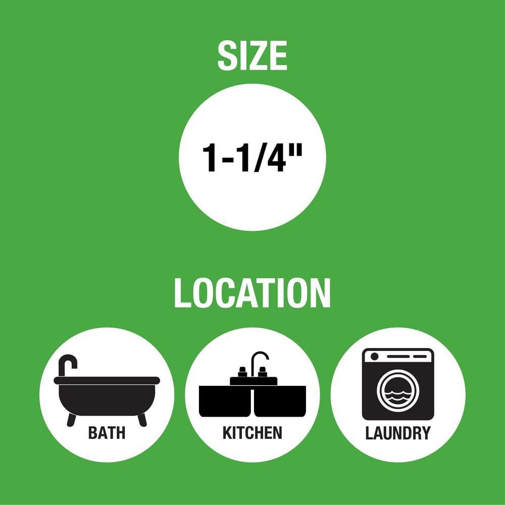 1-1/4 in. White Plastic Sink Drain P- Trap - evanak8v1j3kjjfeecd3@2x.jpg