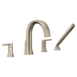 Doux Widespread Deck Mounted Roman Tub Filler with Built-In Diverter - Includes 1.75 GPM Hand Shower - excrtf0rusxbibhboglc_800x500@2x.jpg