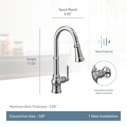 Paterson Smart Faucet 1.5 GPM Single Hole Pull Down Kitchen Faucet with Voice Control - eyjllb0van21czxtvhpv@2x.jpg