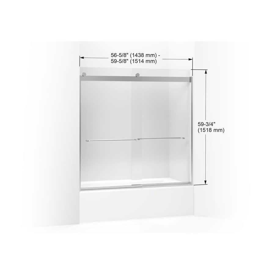 Levity 59-3/4" High x 59-5/8" Wide Sliding Frameless Tub Door with Clear Glass - ez9va6xrcjr9tl3xrm6y@2x.jpg