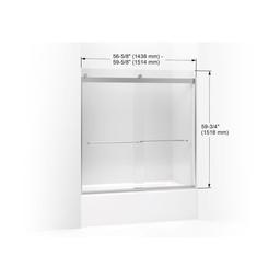 Levity 59-3/4" High x 59-5/8" Wide Sliding Frameless Tub Door with Clear Glass - ez9va6xrcjr9tl3xrm6y@2x.jpg