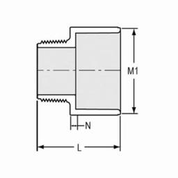 Male Adapter, 1-1/4 x 1-1/2 in, Socket x MNPT, SCH 40/STD, PVC - f11pw213anpvtsmfrv8z@2x.jpg