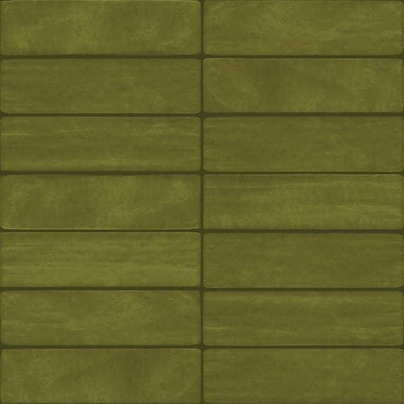 Artcrafted Fern Rectangle, Handcrafted 3X12 Glossy