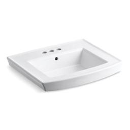Archer® Wall/Pedestal Mount Lavatory Sink, 24 x 20-1/2 x 7-7/8 in, Vitreous China, White - f5tllifeo8pwekhuzhet@2x.jpg