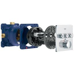 Grohtherm Three Function Thermostatic Valve Trim Only with Four Knob / Push Button Handles, Integrated Diverter, and Volume Control - Less Rough In - f8raqpwua6jnw9ztbicp@2x.jpg