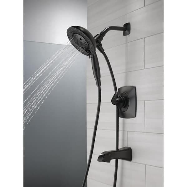 Delta Vesna In2ition Two-in-One Single-Handle 5-Spray Tub and Shower Faucet in Matte Black (Valve Included) 144789-BL-I - f9dtw5gxixm50pzlxtfv@2x.jpg