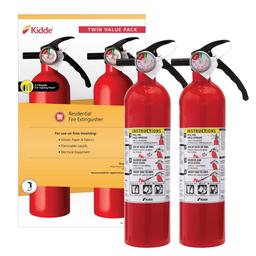 Basic Use Fire Extinguisher with Easy Mount Bracket & Strap, 1-A:10-B:C, Dry Chemical, One-Time Use, 2-Pack - fbdb2axeakgywrtjxzf9@2x.jpg