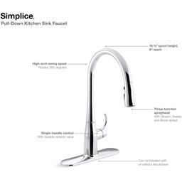 Simplice 1.5 GPM Single Hole Pull Down Kitchen Faucet - Includes Escutcheon - feftyxbvsrar4ifj9idy@2x.jpg