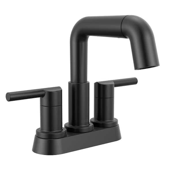 Delta Nicoli 4 in. Centerset Double Handle Pull-Down Spout Bathroom Faucet in Matte Black 25849LF-BLPD - fegigauyppqclyo9uy3n@2x.jpg
