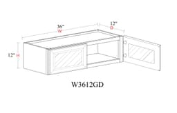 Wall Cabinet - 36"W x 12"H x 12"D Glass Door Only - ff7t7q7zqraeilts3hmm@2x.jpg