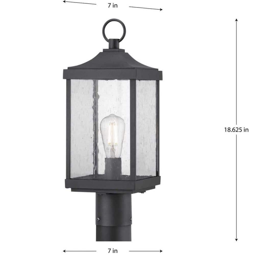 Park Court 1-Light Textured Black Traditional Outdoor Post Lantern with Clear Seeded Glass - ffasp8utx09cwaa4tdjj@2x.jpg