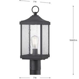 Park Court 1-Light Textured Black Traditional Outdoor Post Lantern with Clear Seeded Glass - ffasp8utx09cwaa4tdjj@2x.jpg