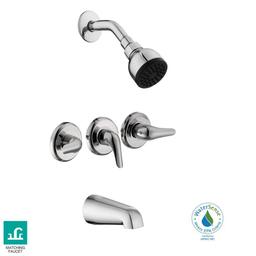 Glacier Bay Aragon Triple Handle 1-Spray Tub and Shower Faucet 1.8 GPM in Chrome (Valve Included) - ffbgb10poxplsu3kccht@2x.jpg