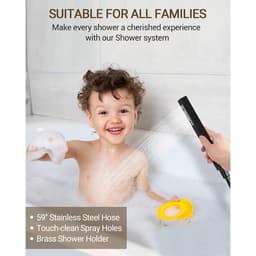 YAWWALK Thermostatic 15-Spray Ceiling Mount 23 x 15 in. Rectangle LED Mood Lighting Shower System with Valve in Matte Black CR1-S025-BI-1 - fhujq04e02yes5lcpo9q@2x.jpg