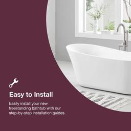 Coniston 60 in. Acrylic Freestanding Flatbottom Bathtub in White with Overflow and Drain in Brushed Nickel Included - fic4jxfaxoy3wezxw7ku@2x.jpg