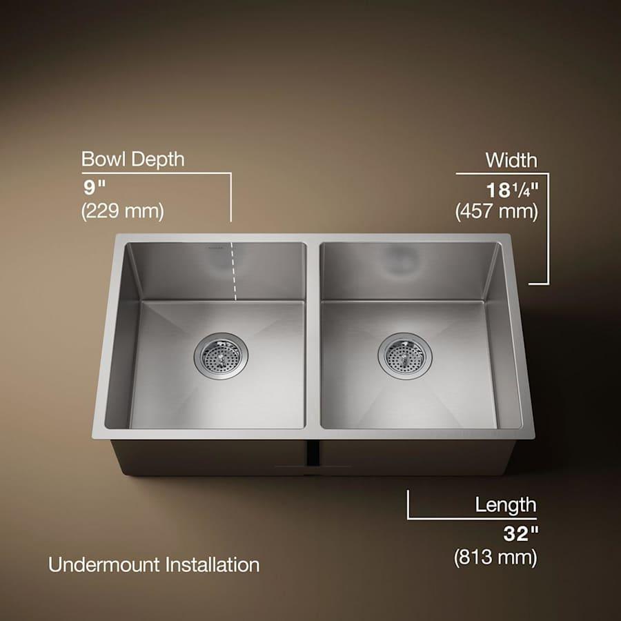 Strive 32" Double Basin Undermount 16-Gauge Stainless Steel Kitchen Sink with SilentShield - fiku2lib5kxglzix1bsx@2x.jpg