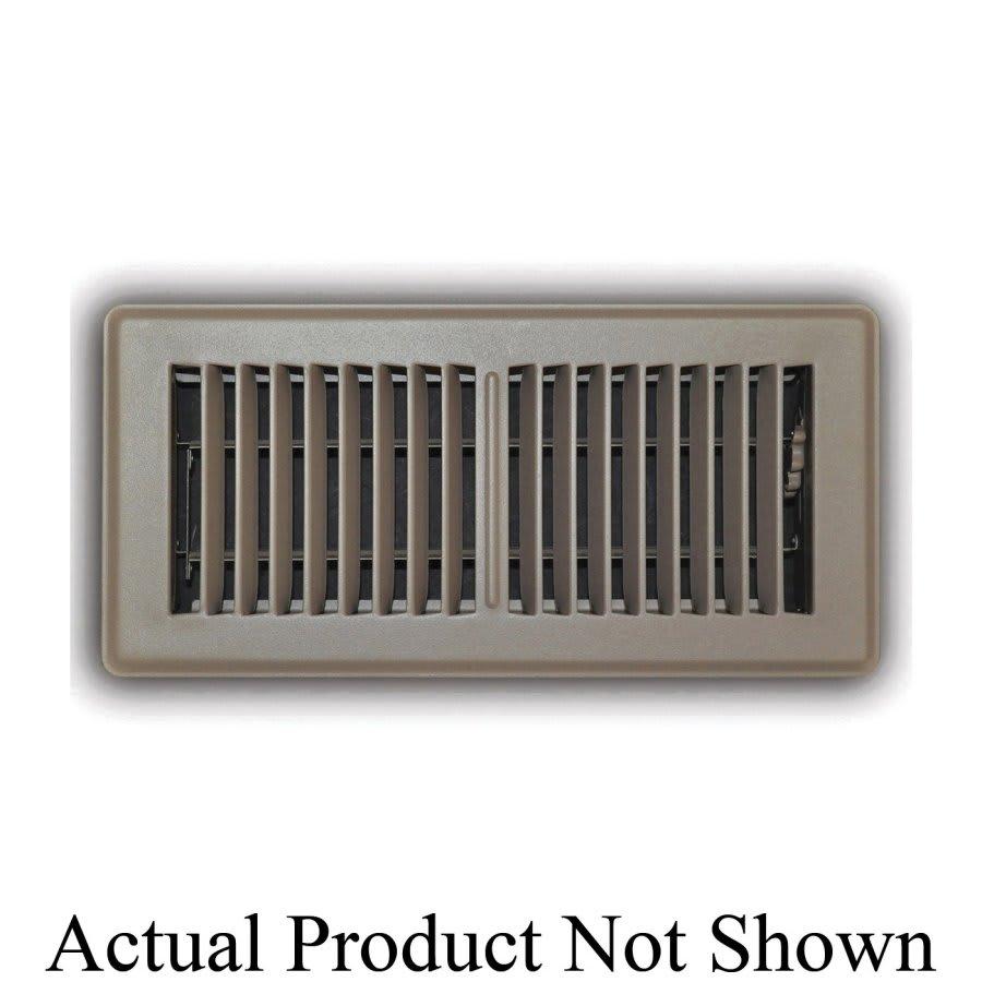 Floor Supply Register, 2 x 14 in, Multi Shutter Damper, Steel, Brown