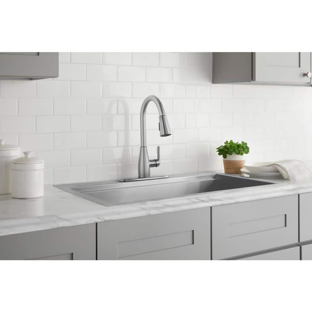 McKenna Single-Handle Pull Down Sprayer Kitchen Faucet in Stainless Steel with TurboSpray and FastMount - fkm2w5ogb6tdg3cn1jbz@2x.jpg