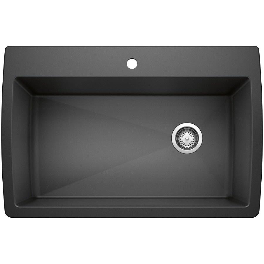 SILGRANIT® II Single Bowl Kitchen Sink, Top/Under Mount, 32-1/2 x 32-1/2 in, 9-1/2 in Bowl Depth, 1-Hole, Granite, Anthracite - fkr8sac6jmfh8jarxzxh@2x.jpg
