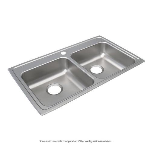 Lustertone™ Classic Double Bowl Kitchen Sink, Top Mount, ADA, 33 x 19-1/2 in, 6-3/8 in Bowl Depth, 3-Hole, 18 ga Lustrous Satin Steel, Stainless - fkvjxu2gx0cutku9sz7c_x500.jpg