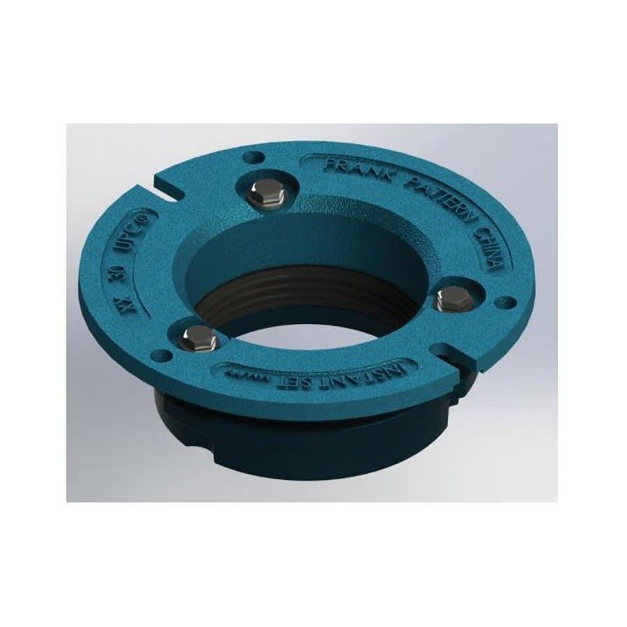 Closet Flange, 4 in, Instant Set, 7 in OD, Cast Iron, Blue - fkyctzicnbqhzpbgixau@2x.jpg