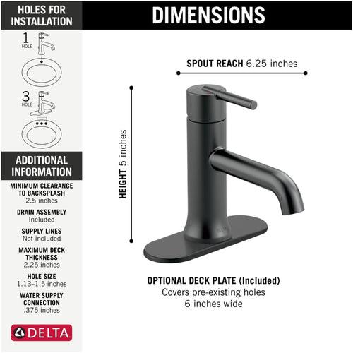 Trinsic Single Hole Bathroom Faucet with Optional Base Plate - Less Drain Assembly - flcamgs1ck0bjulhovwj_x500.jpg