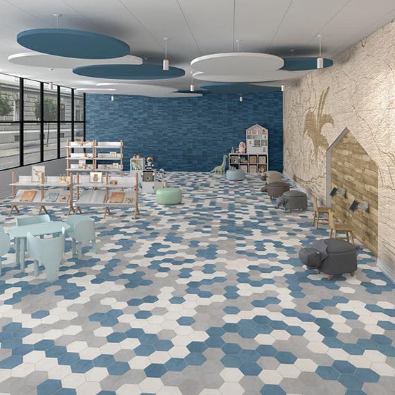 Bee Hive Medley Blue Hexagon 8 1/2X10 Matte - fldko4fkek1ljiohbohk@2x.jpg