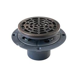 Shower Pan Drain, 2 in, Hub, 4-7/16 in, Grid, PVC Drain, Oil Rubbed Bronze - fn4ymrwmns0j8d9holpo@2x.jpg