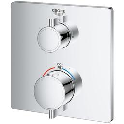 Grohtherm Thermostatic Valve Trim Only with Dual Lever Handles and Volume Control - Less Rough In - fop62tuvv901ohkmetir@2x.jpg