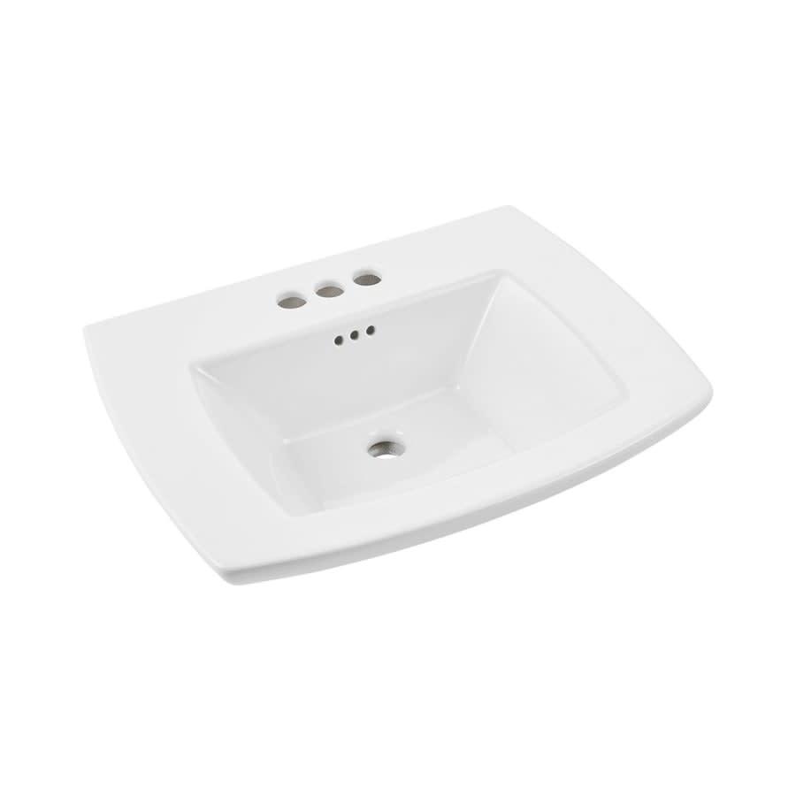 Edgemere 25" Fireclay Pedestal Bathroom Sink with 3 Faucet Holes at 4" Centers and Overflow - Less Pedestal - fpjjfpkuevwvguswzpov@2x.jpg