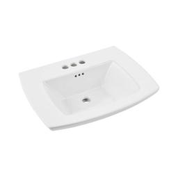 Edgemere 25" Fireclay Pedestal Bathroom Sink with 3 Faucet Holes at 4" Centers and Overflow - Less Pedestal - fpjjfpkuevwvguswzpov_x500.jpg