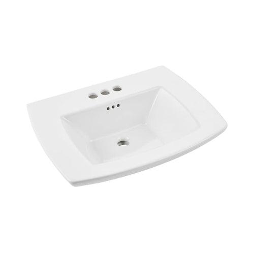 Edgemere 25" Fireclay Pedestal Bathroom Sink with 3 Faucet Holes at 4" Centers and Overflow - Less Pedestal - fpjjfpkuevwvguswzpov_x500.jpg