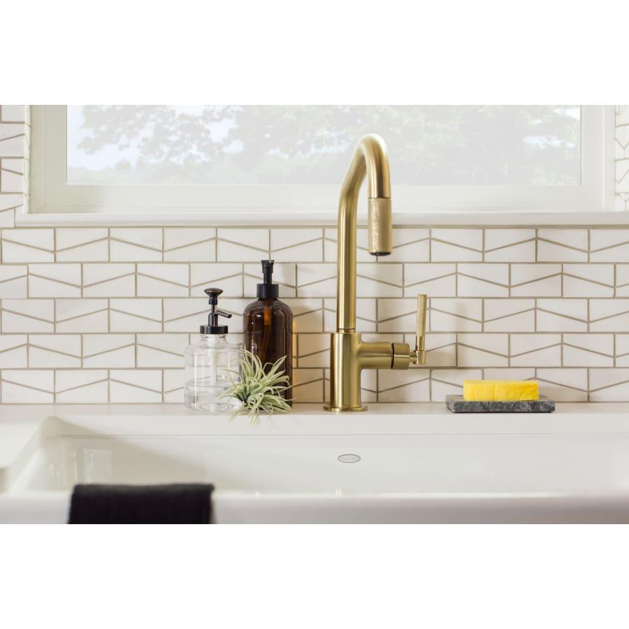 Litze Single Handle Angled Spout Pull Down Kitchen Faucet with Knurled Handle - Limited Lifetime Warranty - fq0likxxvrhwqduqmgwz@2x.jpg