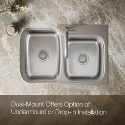 Verse 33" Double Basin Drop-In or Undermount Stainless Steel Kitchen Sink with SilentShield - fq485azmi3owsqys42n2@2x.jpg